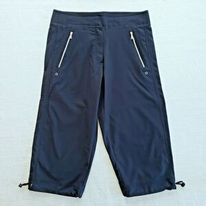 Grand Slam Hiking Pants Women 4 Blue Cropped Outdoor Utility Camping Golf Casual